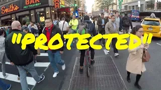 Cyclist vs NYC's 8th Avenue "Protected" Bike Lane