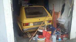 Barn find VW Golf mk1 1979 TAS  pulled out after 15 years of sitting.
