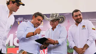 Ministros durante el evento Acciones por la paz y la vida del Gobierno del Cambio en Mompox, Bolívar