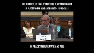 Dr. John Lott, Jr.: 94% of Mass Public Shootings Occur in Places Where Guns Are Banned - 12/15/2022