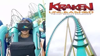 Kraken Unleashed Full POV VR Roller Coaster Virtual Reality Onride SeaWorld Orlando 2017