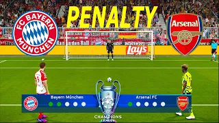 Bayern Munich vs Arsenal | UEFA Champions League 23/24 UCL Penalty Shootout | Saka vs Sane | PES