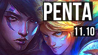 APHELIOS & Thresh vs EZREAL & Leona (ADC) | Penta, 66% winrate, Godlike | KR Diamond | v11.10