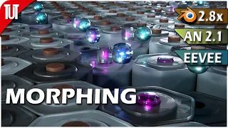 [024] Blender 2.8 - Morphing [Animation Nodes, EEVEE]