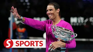 Rafael Nadal celebrates "most unexpected" record 21st Grand Slam title win