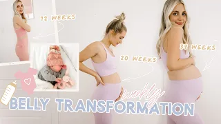 weekly pregnancy transformation with baby #2!! even though she's 4 months old now oops