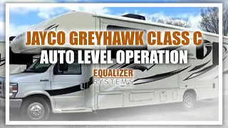Jayco Greyhawk Class C Auto Leveler Operation video