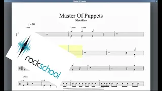 Master Of Puppets Rockschool Classics Grade 8 Drums