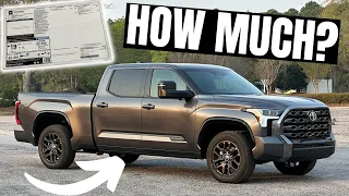 How Much I Paid For My 2023 Tundra Platinum...