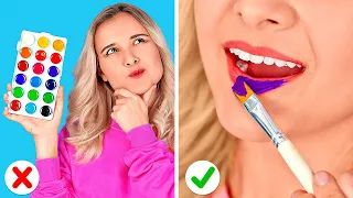 WEIRD WAYS TO SNEAK MAKE UP IN CLASS || Back to School Ideas For Beautiful Makeup by 123 GO! SCHOOL