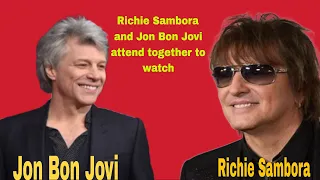 Richie Sambora and Jon Bon Jovi attend together to watch The Bon Jovi documentary series.