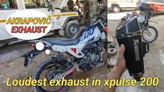 Installing AKRAPOVIC EXHAUST in Xpulse 200 4v |. Loudest exhaust in xpulse 200 #xpulse