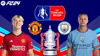 FC 24 | Manchester United vs Manchester City - The Emirates FA Cup Final 2024 - PS5™ Full Gameplay