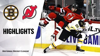 Bruins @ Devils 1/14/21 | NHL Highlights