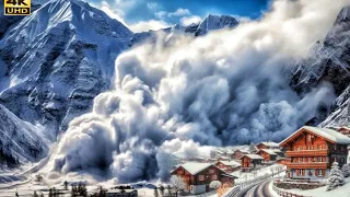 AN ENTIRE SWISS VILLAGE IN DANGER 🆘 HUGE RISK OF AVALANCHE IN THE SWISS ALPS