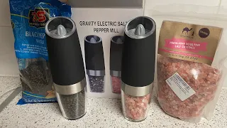 Gravity Electric Salt and Pepper Grinder Mill Unboxing Review ￼