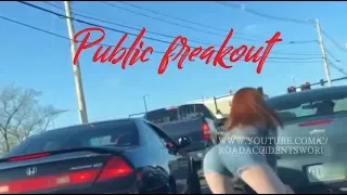 Epic car crash compilation #100 - ROAD RAGE FEMALE EDITION PUBLIC FREAKOUT