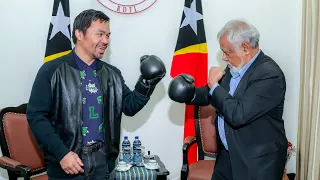 PM Xanana Agradese Manny Pacquiao Sei Apoia Boxing Timor-Leste. (Manny Pacquiao in Timor-Leste)