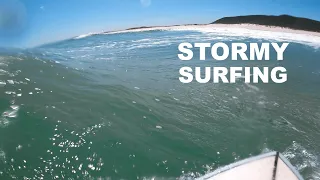 Messy sandbar surfing in Cape Town - GoPro RAW POV