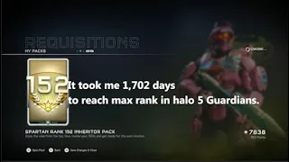 It took me 1,702 days to reach max rank on Halo 5 Guardians/ My final game in Halo 5!
