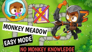 BTD6 Mobile | Monkey Meadow Easy mode | No Monkey Knowledge