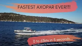 FASTEST AXOPAR EVER!!! 0 TO 63kts in 5 seconds | Mark Richards 24 T-Top