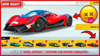 🤯 ALL NEW 5000HP DEVEL SIXTEEN 🤯 - Extreme Car Driving Simulator 2023 - New Update - Car Game