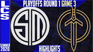 TSM vs GGS Highlights Game 3 | LCS Playoffs Summer 2020 Round 1 | Team Solomid vs Golden Guardians