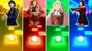 Wednesday vs Lisa vs Zero Two vs Jisoo - Tiles Hop