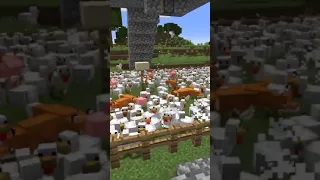 1000 Minecraft Chickens vs 5 Foxes #Shorts