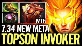 TOPSON New Meta MID Invoker 7.34 Broken Build Dota 2 Pro