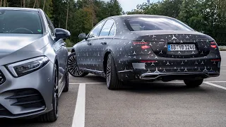 New MERCEDES S-CLASS 2021 - handling test & PARKING demonstration (rear-axle STEERING)