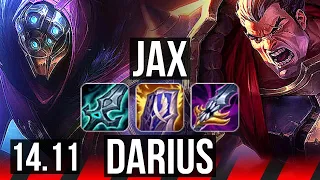JAX vs DARIUS (TOP) | Quadra, 6 solo kills, 1500+ games, 13/4/7 | KR Master | 14.11