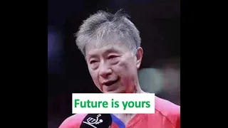 Ma Long shows a young kid who is the GOAT #wtt smash