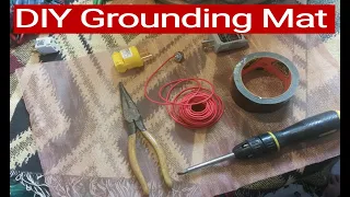 Make $10 copper grounding mat in 10 minutes good for floor bed or chair