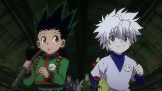 Gon meets Killua english dub