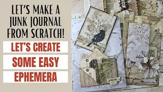 Let's create ephemera for our junk journal! HOW TO MAKE A JUNK JOURNAL FROM SCRATCH!