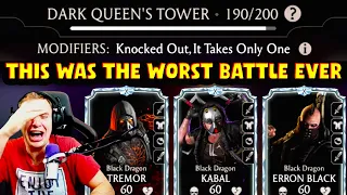 MK Mobile. How to Beat Battle 190 in Fatal Dark Queen's Tower. The Hardest Battle in The Tower?