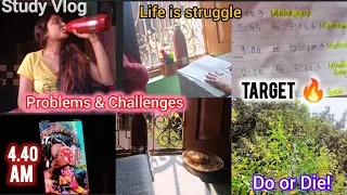 STUDY VLOG 📚 DO OR DIE ☘️... Problems & challenges in life..TIME MANAGEMENT ⭐📖#upsc #study