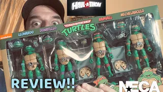 Is it worth the price? NECA TMNT HAUL-A-THON 4-pack REVIEW! Color style guide turtles + comparison