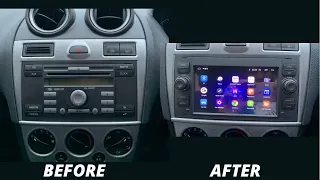 Installing New Android Headunit Sat-Nav Ford Fiesta MK6 AKA THE FUEL SAVER & Repairing Factory Radio