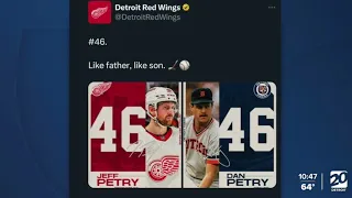 Jeff Petry to wear No. 46 jersey with Red Wings like his dad Dan did with Tigers