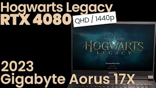 RTX 4080 | Gigabyte Aorus 17X (2023) | Hogwarts Legacy testing