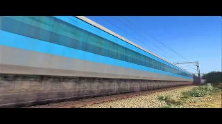 India's Fastest Train is Back 😎 Madly Honking WAP-5 GATIMAAN Express Rips Away At 145+ Kmph!!!