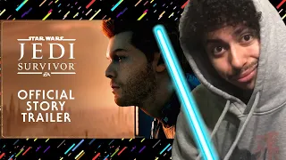 NEW STAR WARS FAN NOW? | Star Wars Jedi: Survivir - Official Story Trailer REACTION!