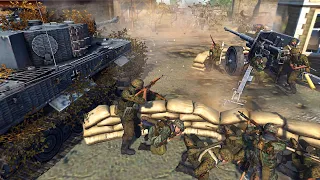 200 Germans Hold VS 2,000 US RANGERS!? - Men of War: Robz WWII Mod Battle Simulator