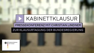 Kabinettklausur auf Schloss Meseberg - Pressekonferenz mit Christian Lindner