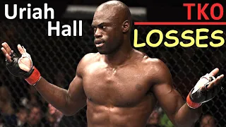 Uriah Hall ALL LOSSES by TKO in MMA Fights (VS Weidman, Brunson, Mousasi, Costa)