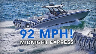 92 MPH Midnight Express 37 Open - Insane Speed Boat!