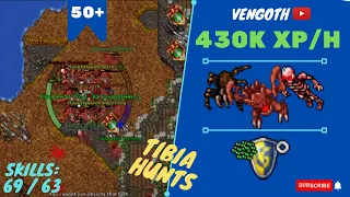 EK SOLO lvl 50+ (50 AO 90) 430K XP/H SKILLS 69/63 - TIBIA HUNT - (EK SOLITÁRIO DO ZERO)